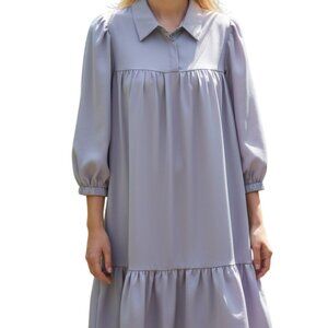 Purpose Passion Boutique Steel Blue Prairie Dress Small Cottage Core NWOT